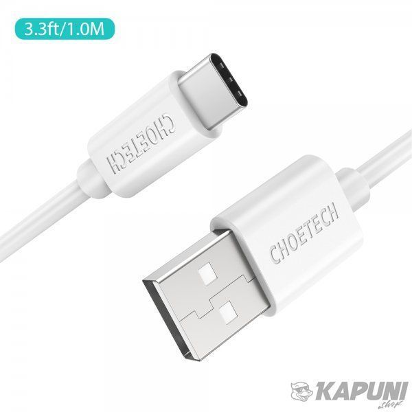 Кабель преміум якість USB 2.0 A-тато/C-тато,1 м., AC0002-WH AC0002-WH фото