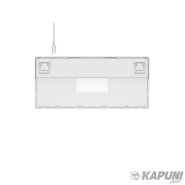 Клавиатура оптическая игровая, USB, RGB подсветка, Alpha Optical Switch Bloody AT75 (White) фото