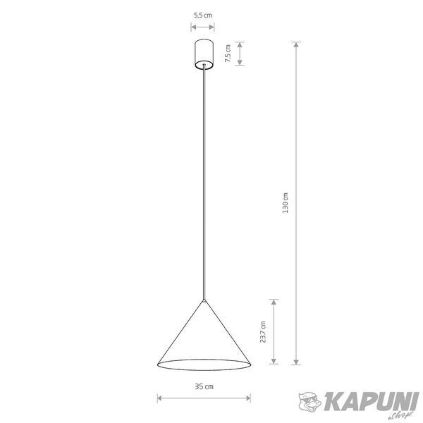 Підвісний світильник Nowodvorski 10879 Zenith GU10 1x20W IP20 Umbra Gray M 10879 фото