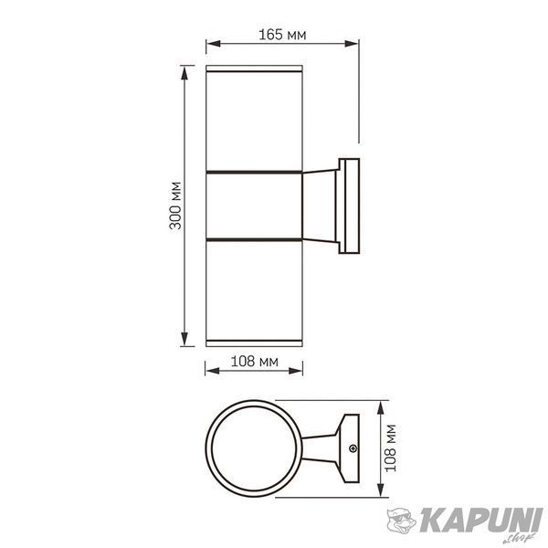 LED светильник архітектурний AR082G IP54 VIDEX E27x2 VL-AR082G 27005 фото