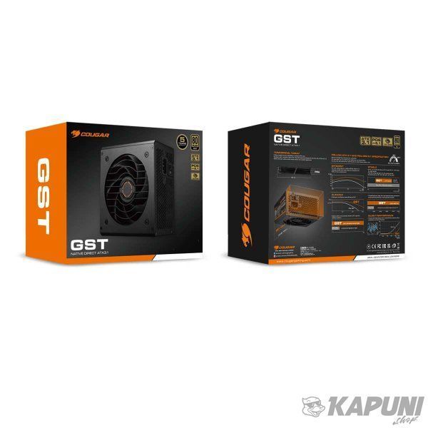 Блок питания Cougar 850 Вт, 80 Plus Gold, ATX 3.1, 120 мм HDB Fan, 8 SATA + 6 PCI-E GST 850 GST 850 фото