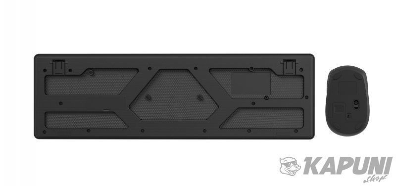 Беспроводной комплект Maxxter (клавиатура + мышка), черный KMS-WCM-02B-UA KMS-WCM-02B-UA фото