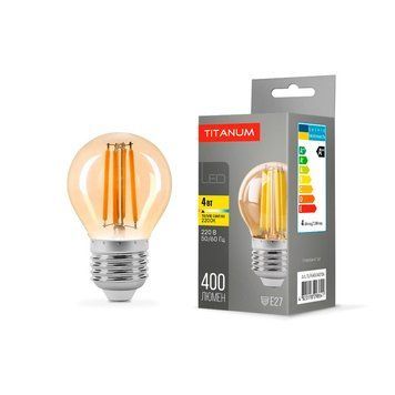 LED лампа TITANUM Filament G45 4W E27 2200K бронза TLFG4504272A 25526 фото