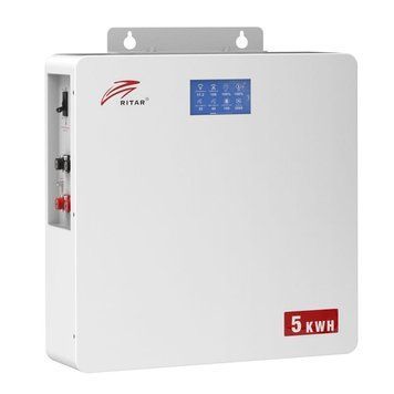 Акумуляторна батарея літієва 51.2В, 100А*г, 5кВт*г, LiFePo4 Ritar GE-W5KWH-51.2V фото