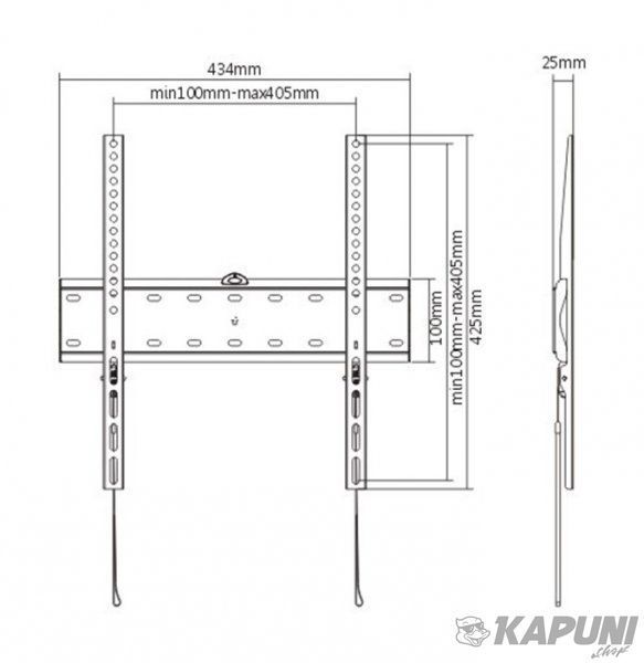 Настенный кронштейн 32-55&rdquo; (до 40 кг), WM-55F-02 WM-55F-02 фото