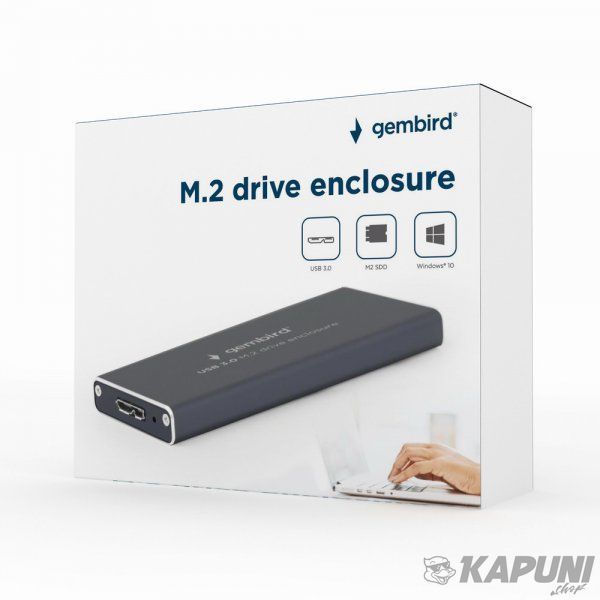 Внешний карман M.2 (NGFF), USB 3.0, черный Gembird EE2280-U3C-01 EE2280-U3C-01 фото