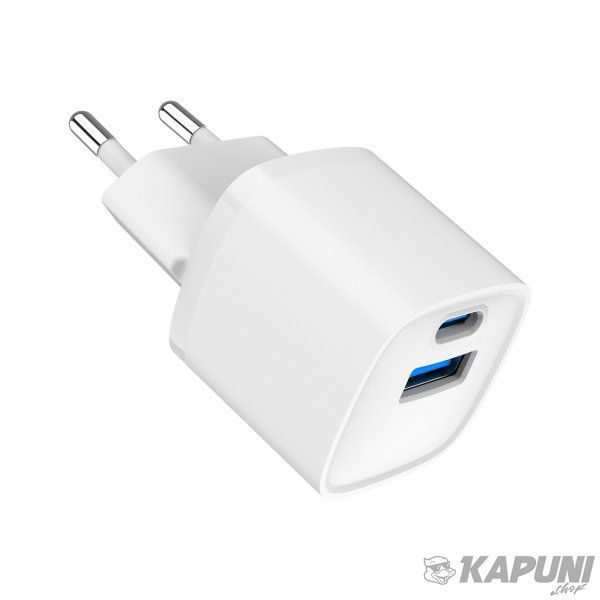 Сетевое зарядное устройство для Gembird 1 USB-A + 1 Type-C (PD20Вт + QC3.0 18Вт), белый TA-UC-PDQC20-W-01 TA-UC-PDQC20-W-01 фото