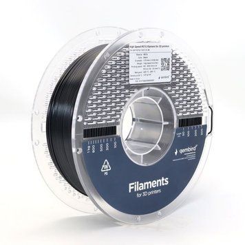Філамент для 3D-принтера, High Speed PETG, 1.75 мм, чорний, 1 кг Gembird 3DP-PETG1.75HY-01-BK фото