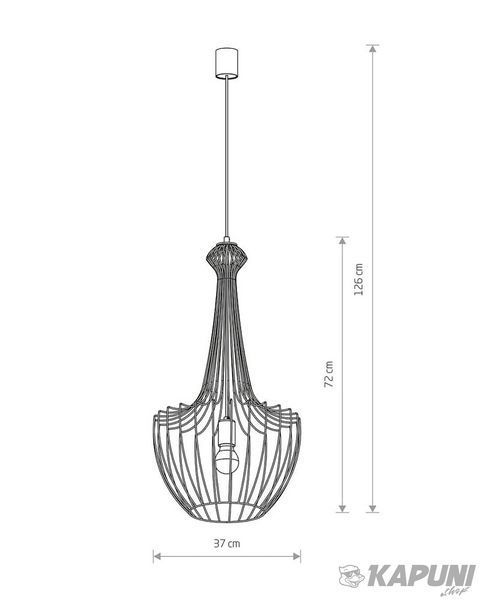 Підвісний світильник Nowodvorski 8851 Luksor E27 1x60W IP20 Black S 8851 фото