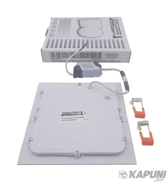 Світильник врізний LED Square Downlight 12W-230V-850L-4000K Alum TNSy TNSy5000131 фото