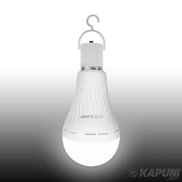 Лампа светодиодная аккумуляторная EUROLAMP A70 10Вт E27 4500К LED-A70-09274(EM) МБ-00238053 фото