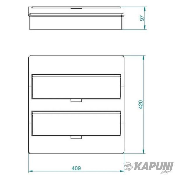 Настінний щит Elektro Plast 2407-01-RN 2/18 N, PE) ELEGANT IP40 (2407-01) 2407-01 фото