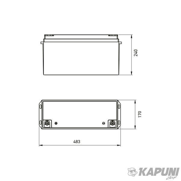 Акумулятор літій-залізо-фосфатний (LiFePO4) 25.6V 100Ah EUROELECTRIC Battery-25.6/100(LiFePO4) фото
