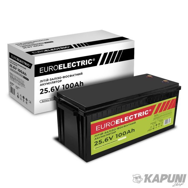 Акумулятор літій-залізо-фосфатний (LiFePO4) 25.6V 100Ah EUROELECTRIC Battery-25.6/100(LiFePO4) фото