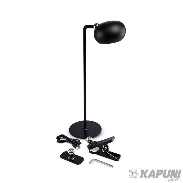 LED лампа настiльна с акумулятором VIDEX 3W 3000-5500K черная VLE-TF18B 27855 фото