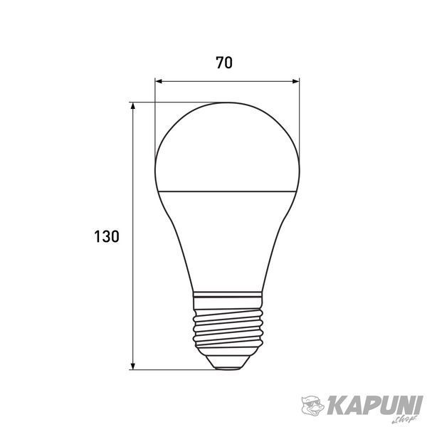 Лампа светодиодная аккумуляторная EUROLAMP A70 10Вт E27 4500К LED-A70-09274(EM) МБ-00238053 фото