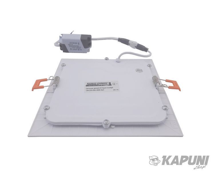 Світильник врізний LED Square Downlight 12W-230V-850L-4000K Alum TNSy TNSy5000131 фото