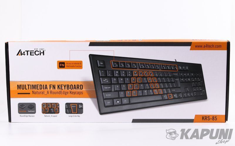 Клавіатура USB, X-slim, Comfort Key A4Tech KRS-85 USB (Black) KRS-85 USB (Black) фото