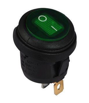 KCD1-5-101WN G/B 220V Переключатель 1 клав. круглый влагозащищенный с подсветкой (зеленый) TNSy TNSy5500723 фото