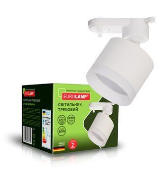 Світильник трековий для ламп GX53 білий EUROLAMP LHT-LED-GX53(white) фото
