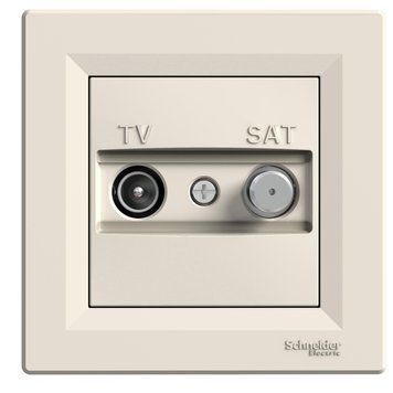 Tv/Sat розетка Schneider Electric Asfora прохідна 8 dB кремова EPH3400323 EPH3400323 фото