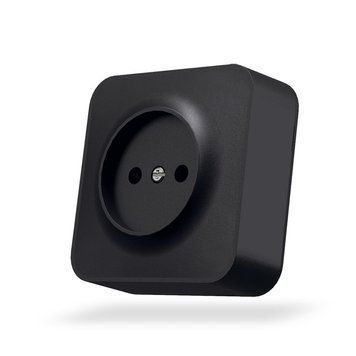 IP20 розетка наружная одинарная черный графіт VIDEX BINERA, 250 V VF-BNS21-BG 27074 фото