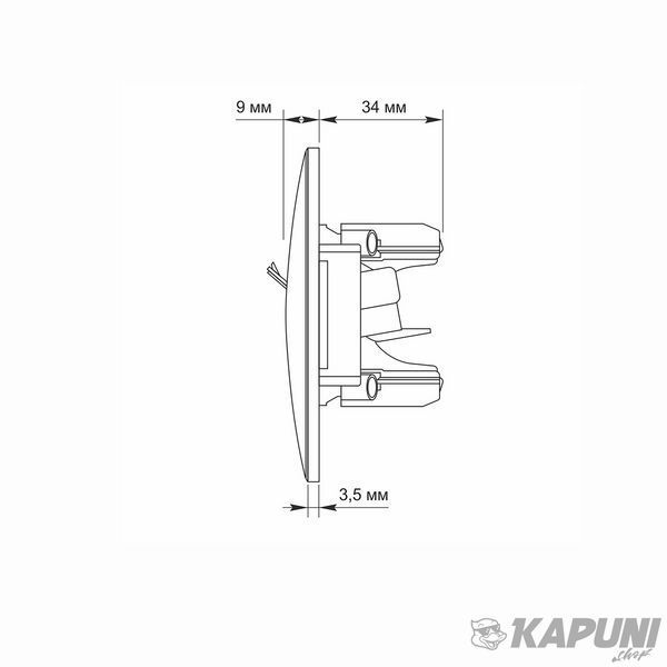 Розетка CAT6+CAT3 двойная черный графіт VIDEX BINERA, IP20 VF-BNSK2PC6TF3-BG 24574 фото