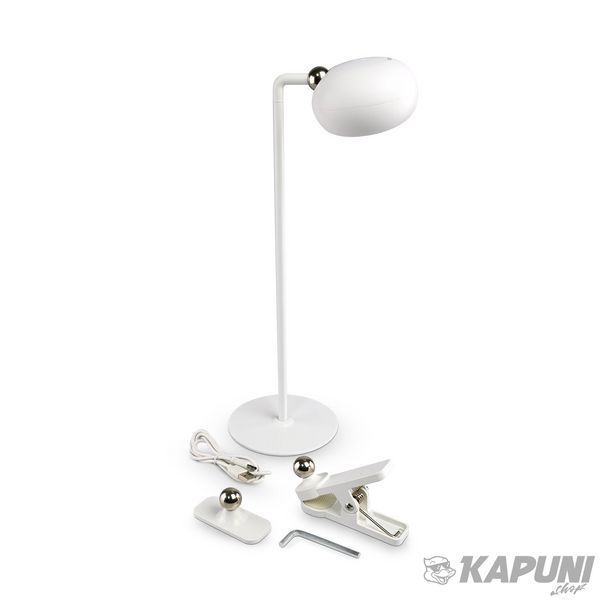 LED лампа настiльна с акумулятором VIDEX 3W 3000-5500K белая VLE-TF18W 27856 фото