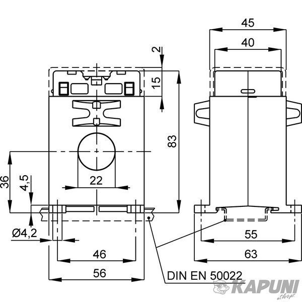 Измерительный трансформатор тока FRER TAC022 50 А 20&times;5 50/5 TAC022050X05 TAC022050X05 фото