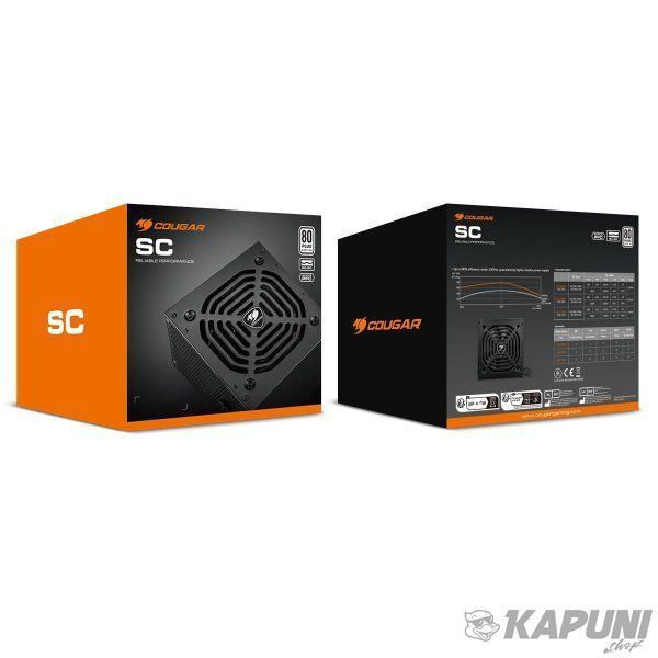 Блок питания Cougar 550W, 80P Plus Efficience, APFC, 120mm Ultra-Silent Fan, 6 SATA+ 2PCI-E SC 550 SC 550 фото