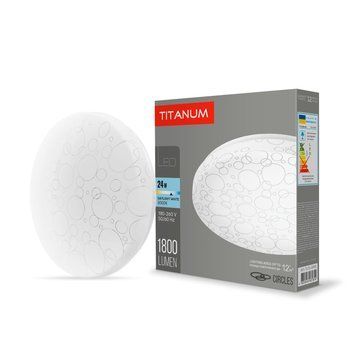 LED світильник настінно-стельовий TITANUM 24W 5000K Кільця TLCL-245C 26695 фото