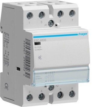 Контактор безшумний Hager ESC463S 63A, 4НВ, 230В ESC463S фото