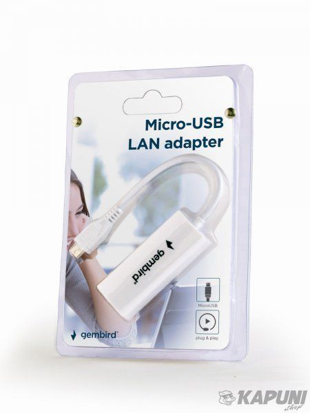 Сетевой адаптер с Micro-USB 2.0 на Fast Ethernet Gembird NIC-mU2-01 NIC-mU2-01 фото