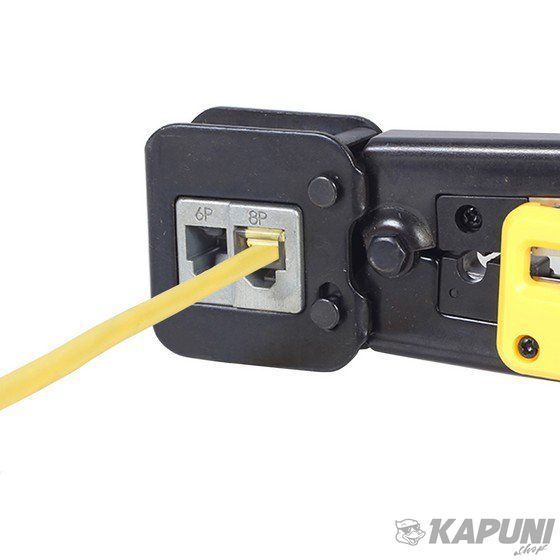 Інструмент для обтиску роз'ємів RJ45/RJ12/RJ11 обрізає при обтиску Cablexpert T-WC-05 T-WC-05 фото