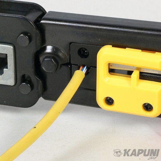 Інструмент для обтиску роз'ємів RJ45/RJ12/RJ11 обрізає при обтиску Cablexpert T-WC-05 T-WC-05 фото