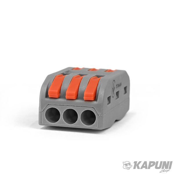 Клемник швидкого монтажа 3+3п серый PA TITANUM, 250 V TF-KNG-223 29046 фото