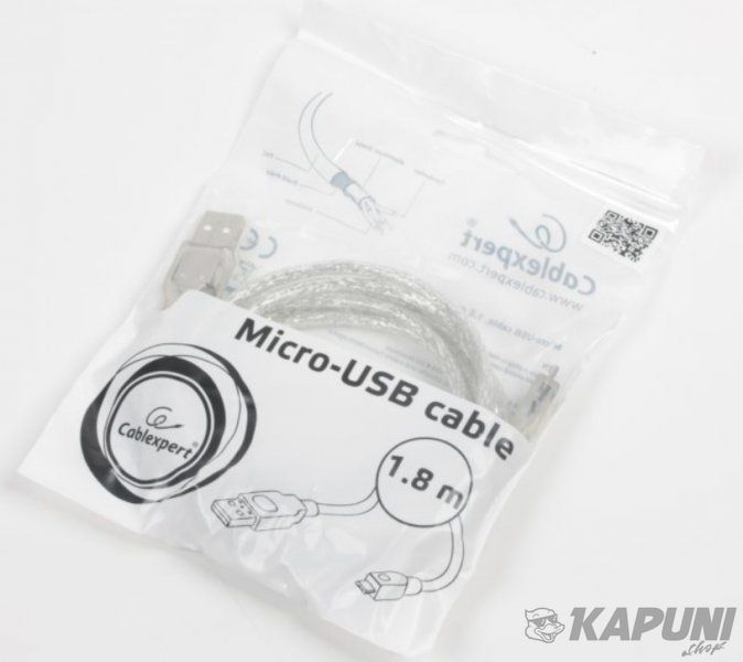 Кабель micro USB 2.0, A-папа/micro B-папа, 1.8 м, премиум, CCP-mUSB2-AMBM-6-TR CCP-mUSB2-AMBM-6-TR фото