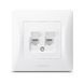 Розетка CAT6+CAT6 двойная комп'ютерна белая VIDEX BINERA, IP20 VF-BNSK2PC6-W 25082 фото 2