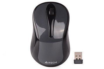 Мышь беспроводная бесшумная V-Track USB, 1000 dpi A4Tech G3-280NS (Glossy grey) G3-280NS (Glossy grey) фото