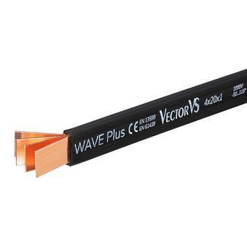Гнучка мідна шина в ізоляції Vector VS WAVE PLUS 9&times;20&times;1, 549 А, L2000 мм WPVS2091 WPVS2091 фото
