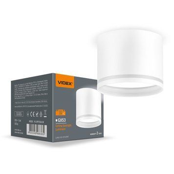 Світильник VIDEX під лампу GX53 накладний Білий, 30W Max VL-SPF35A-W 28830 фото