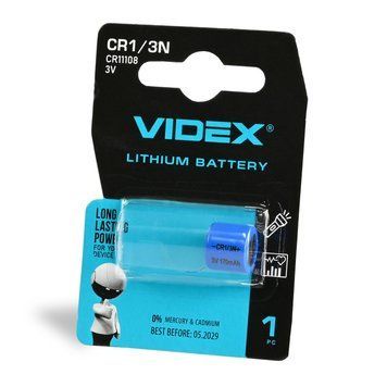 Батарейка литиевая VIDEX CR1/3N 1 шт. BLISTER, 170 мА&middot;год CR1/3N 1pc 25724 фото