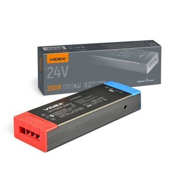 Блок живлення для LED стрічки VIDEX DC24V 8.34A 200W IP20 VL-LST-P200-24V 29207 фото