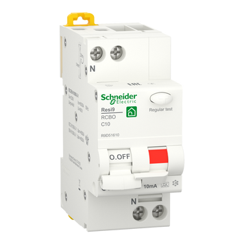 Дифференциальный автоматический выключатель Schneider Electric Resi9 6kA 1P+N 10A C 10mA R9D51610 R9D51610 фото