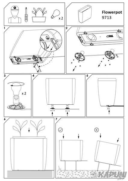 Уличный светильник Nowodvorski 9713 Flowerpot E27 2x60W IP44 L 9713 фото