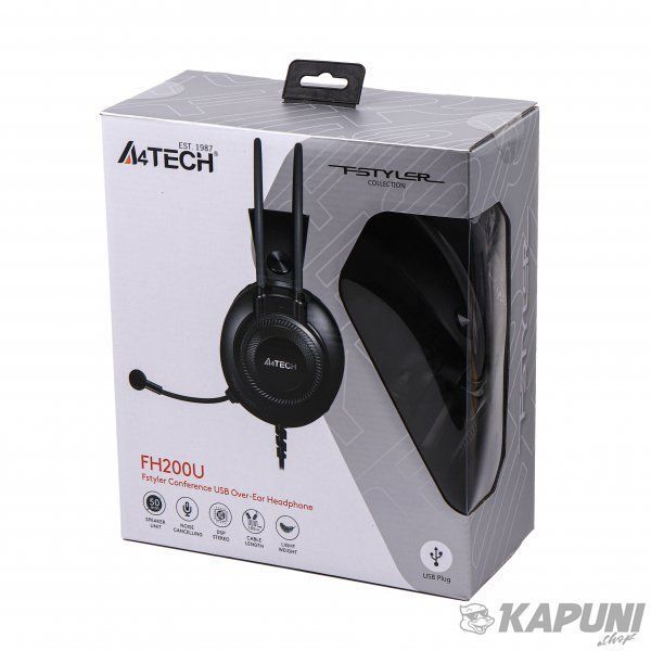 Навушники з мікрофоном, Fstyler USB Stereo Headphone, сірий A4Tech FH200U (Grey) FH200U (Grey) фото