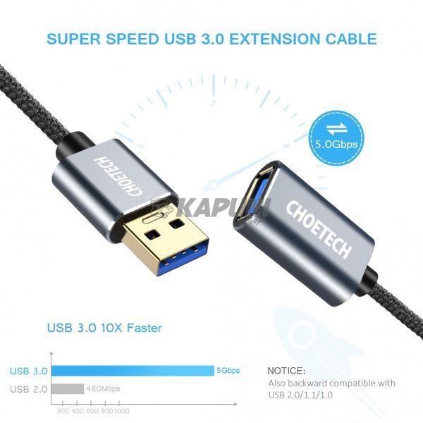 Удлинитель USB 3.0, A-папа/А-мама, 2 м, премиум, XAA001-BK XAA001-BK фото