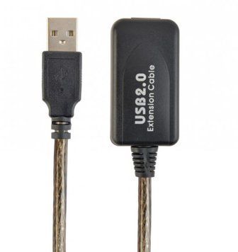 Удлинитель USB 2.0, активный, 5 м, черный, UAE-01-5M UAE-01-5M фото