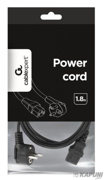 Кабель силовой, CEE7/7-C13, длина 1.8м, 3*0.5 мм кв. Cablexpert PC-186 PC-186 фото
