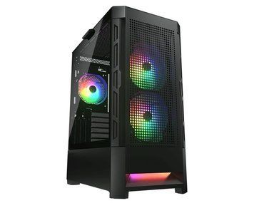 Ігровий корпус Cougar 2*140mm ARGB, 1*120mm ARGB вентилятори передвстановлені, ATX/mATX/mini-ITX, скляне вікно AIRFACE RGB Black AIRFACE RGB Black фото